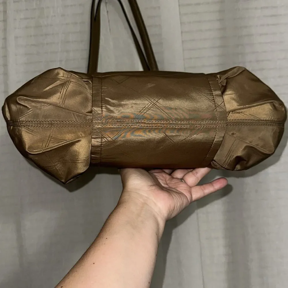 FREE w/bundle Vera Bradley Light Brown Tan Nylon Tote Faux Leather Combo